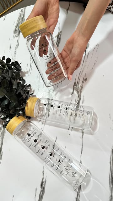 بطری پیرکس با درب بامبو