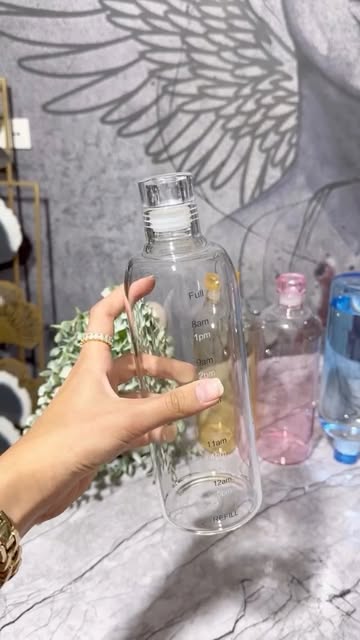 بطری شیشه‌ای پیرکس یک لیتری
