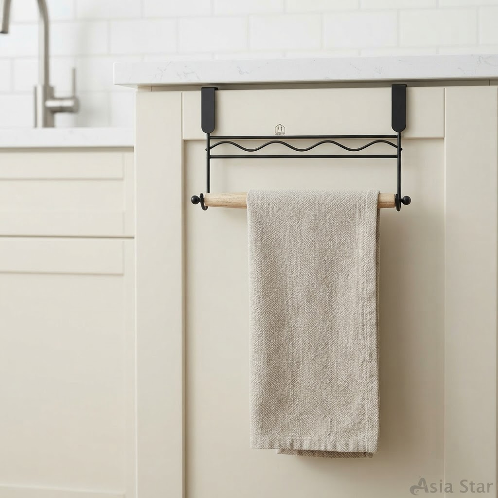 آویز کابینتی حوله و دستمال فلزی